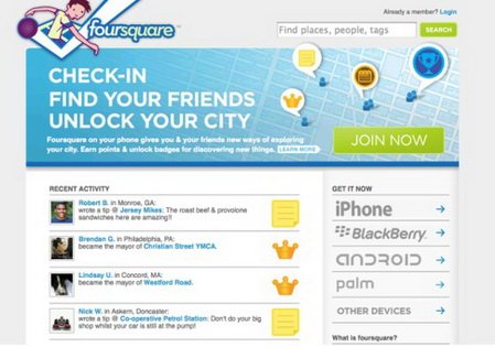 �ֻ�����λ�÷�����Foursquare