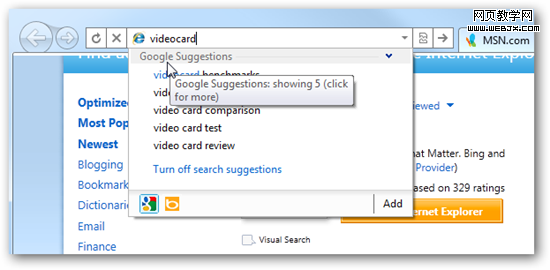 Ϊ IE9 ���Ӵ���������� Google ��������