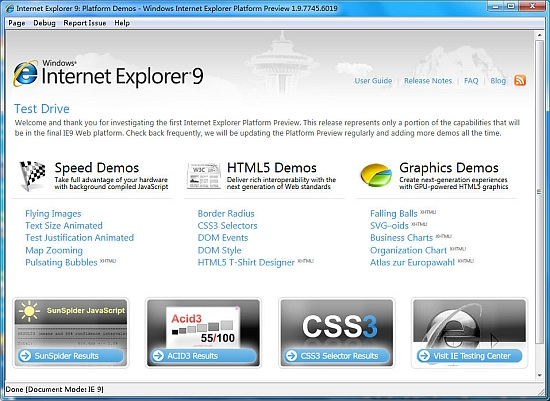 �Ƽ�ʱ��_΢��IE9������Ԥ�����ṩ���� ֧��HTML5