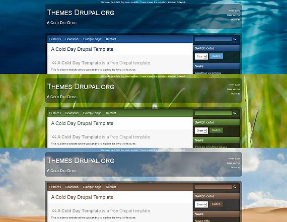 drupal-a-cold-day-drupal-6-theme-web-design