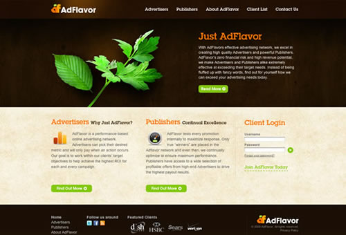 brown web design