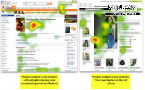 Eyetracking heatmaps of Play.com and M&S product pages
