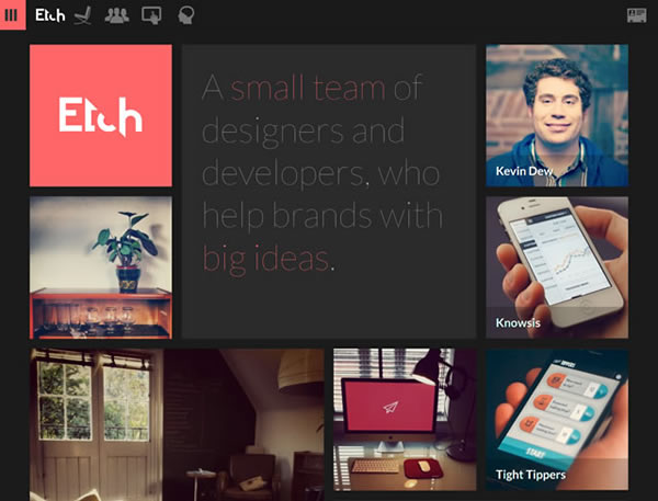 Flat Design Inspiration - Etch