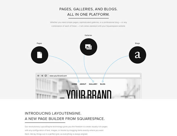 Flat Design Inspiration - Squarespace