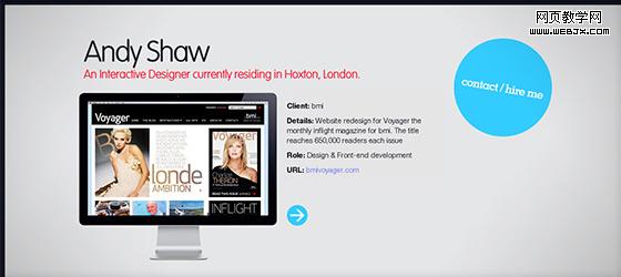 instantShift - Inspirational Single Page Website Designs