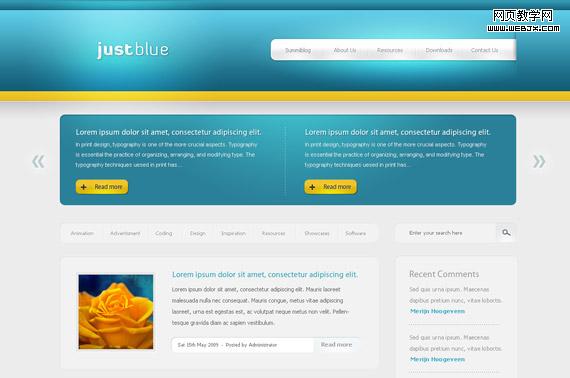 justblue-deviantart-inspirational-creative-web-design