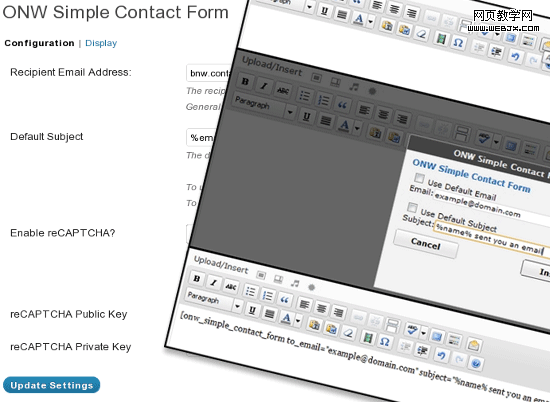 20�����Wordpress����ϵ���ǡ���������Ƽ� onw_simple_contact_form