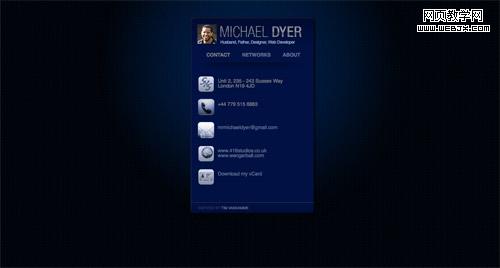 Business card website