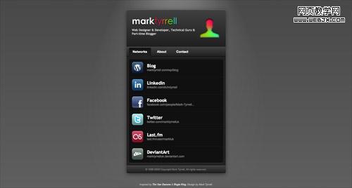 Business card website