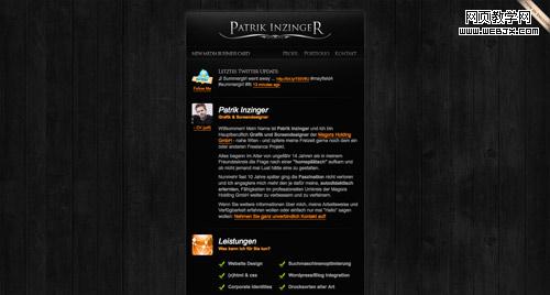 Business card website