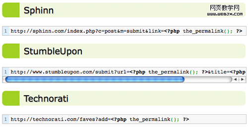 wordpress link codes
