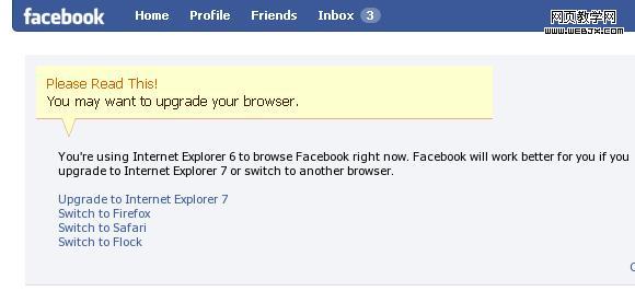 Facebook hate IE6