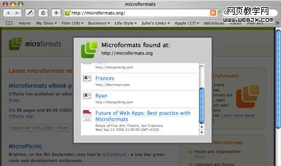 Microformats Bookmarklet (΢��ʽ��ǩ����)