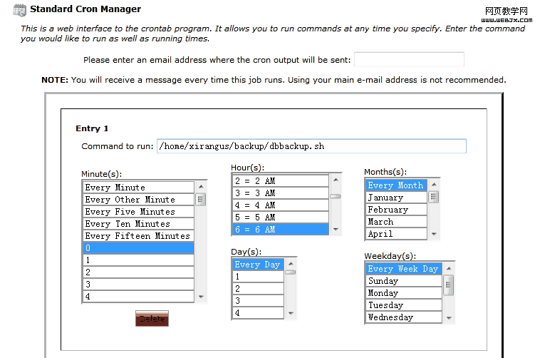 Add Cron Jobs/���Ӷ�ʱ������Ŀ
