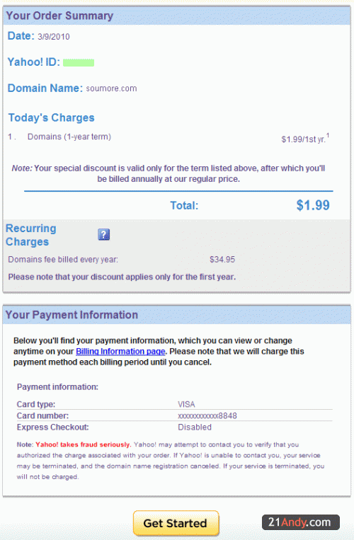 Yahoo $1.99��Ԫ .com����ע��̳�