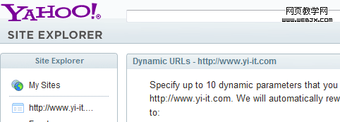 Yahoo Site Explorer�Ķ�̬URL��������