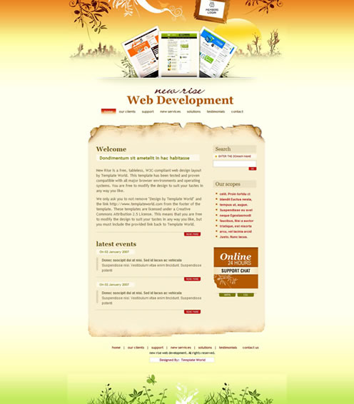 2010�����µ�100�����XHTMLģ��