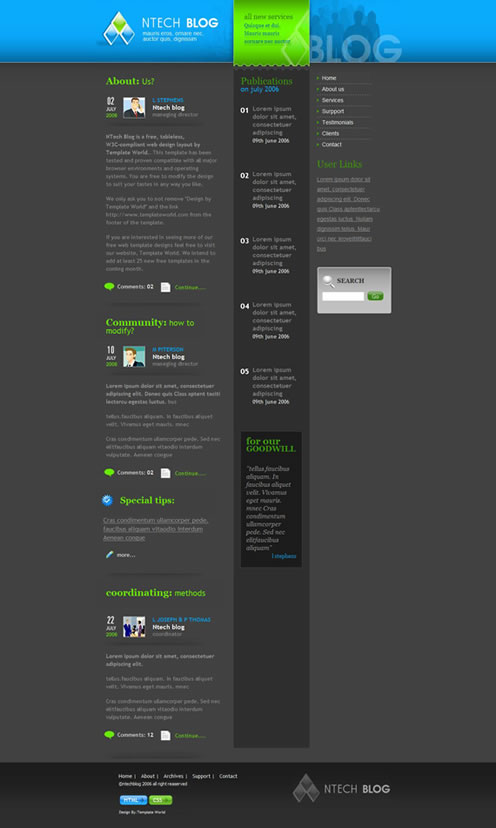 2010�����µ�100�����XHTMLģ��