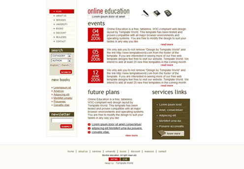 2010�����µ�100�����XHTMLģ��