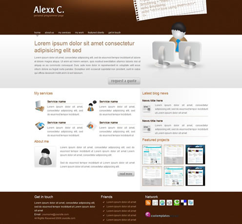 2010�����µ�100�����XHTMLģ��