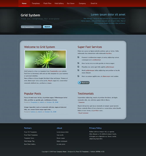 2010�����µ�100�����XHTMLģ��