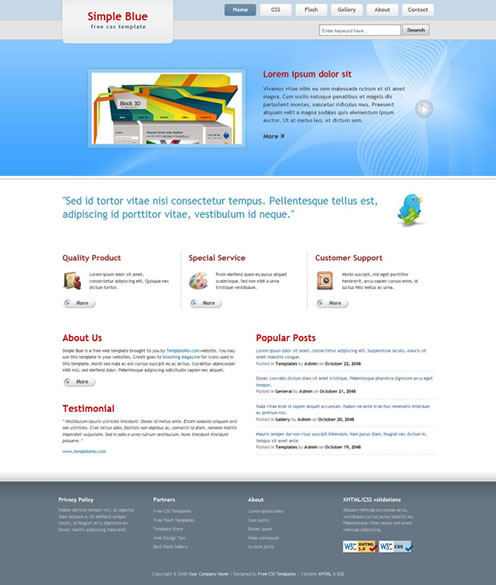 2010�����µ�100�����XHTMLģ��