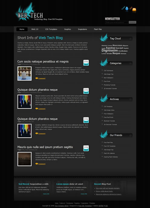 2010�����µ�100�����XHTMLģ��