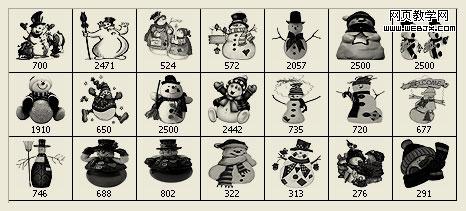 Snowman-brushes-christmas | ʥ���������Դ���ռ�����������ˢ��ʸ����ͼ�������