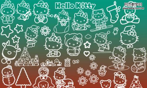 Hello Kitty Christmas Brushes-christmas | ʥ���������Դ���ռ�����������ˢ��ʸ����ͼ�������