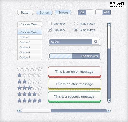 Free Web, Mobile UI Element Kits and Stencils for Designers