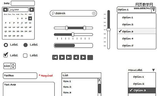 Free Web, Mobile UI Element Kits and Stencils for Designers