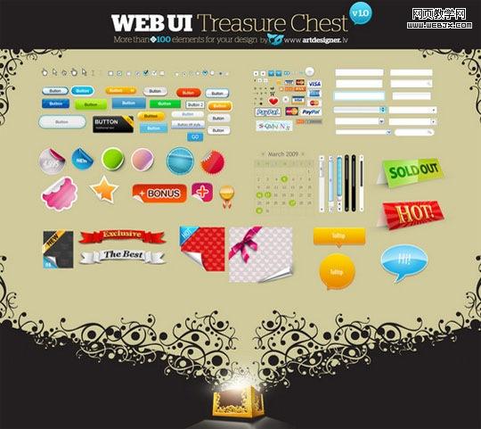 Free Web, Mobile UI Element Kits and Stencils for Designers